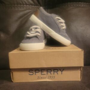 Sperry Gray and White Sneakers with Nautical Heritage